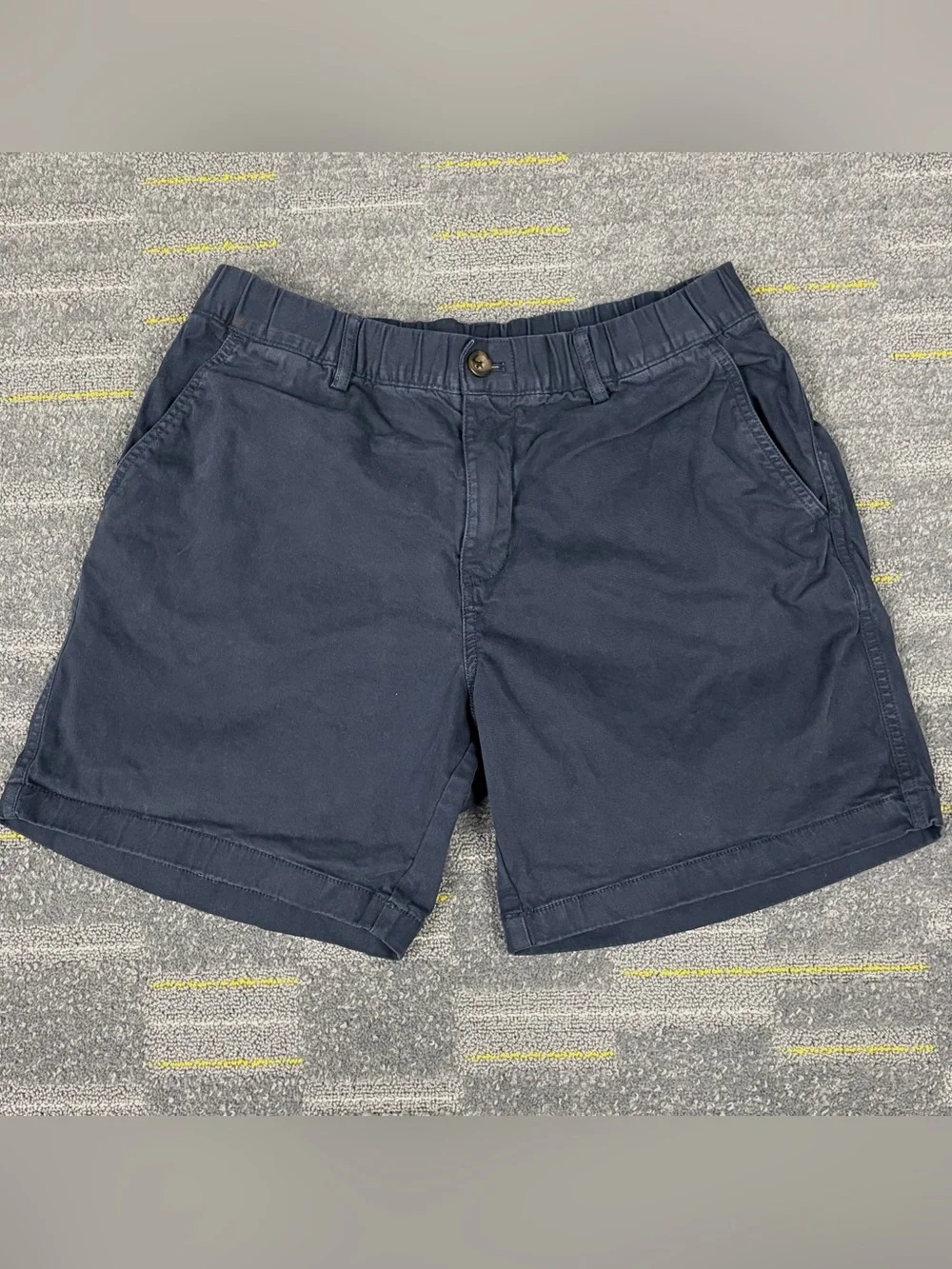 Bearbottom Shorts Mens Large Blue 7” Inseam Stretch Chino Elastic Waist Preppy